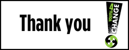 Thank you with Youth 4 Change Logo