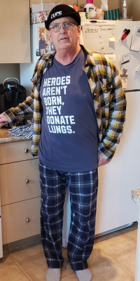Larry in his donor shirt