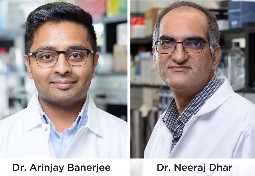 Dr. Arinjay Banerjee and Dr. Neeraj Dhar's headshots