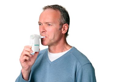 man using OPEP Device