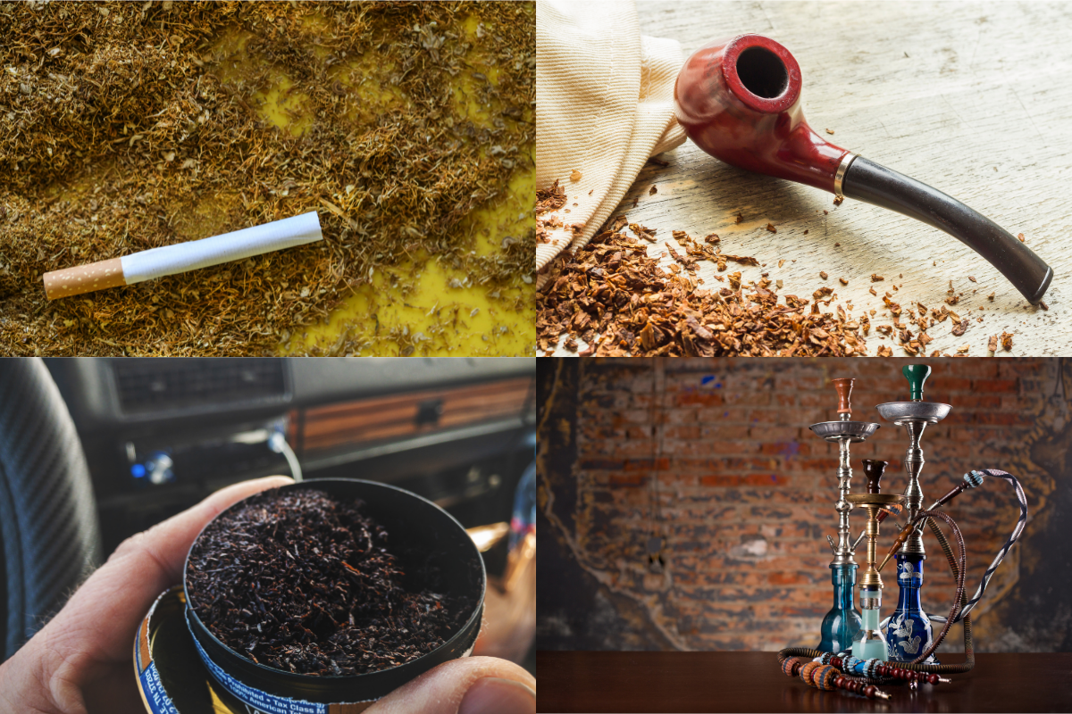 Various types of tobacco products