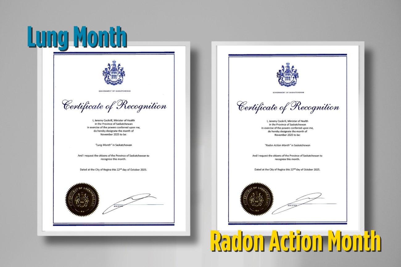 Lung Month & Radon Action Month Certificates