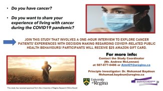 Living with Cancer During the COVID19 Pandemic