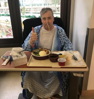 Ralph Harris at the hospital
