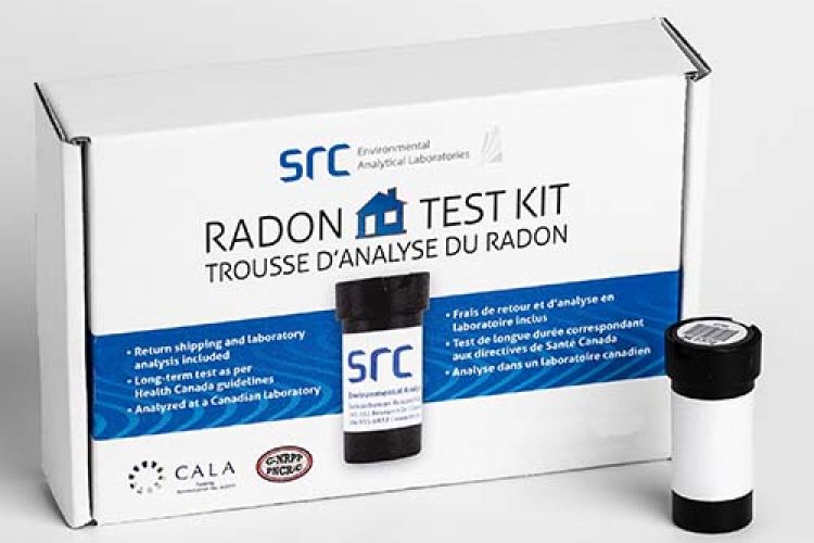 radon test kit and box