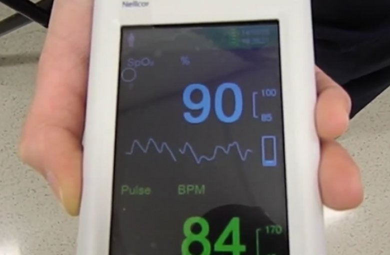 Oximeter screen output