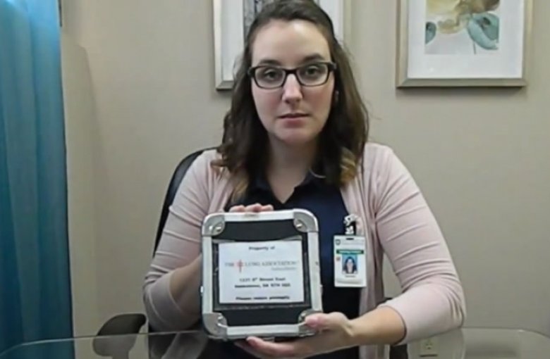 Holding a nocturnal oxygen test kit