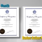 Lung Month & Radon Action Month Certificates