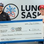 Adam and Ralph Harris Cheque Presentation